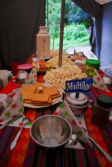Nossas sessões de hora do chá no Trilha Salkantay